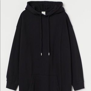 Long black hoodie